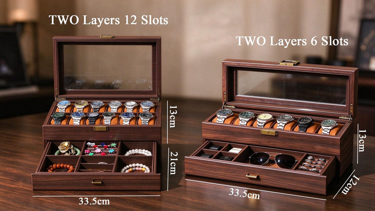 Custom Engraved Watch Box, Personalized Wooden Watch Storage Case, Christmas Gift For Men