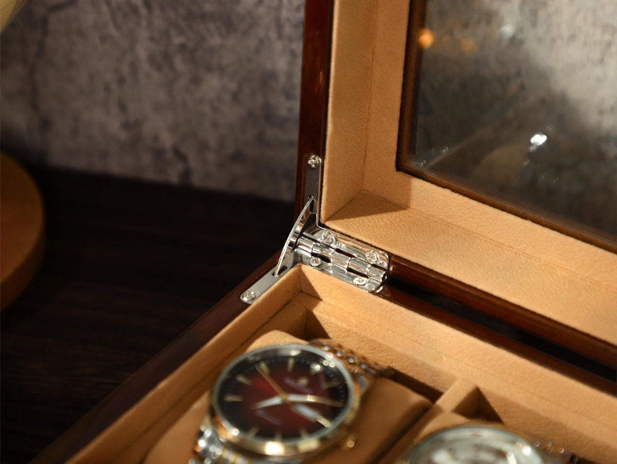 Personalized Watch Box for Men, Custom Wooden Watch Case For 3 6 10 Watches, Bespoke Watch Storage Box, Gift for Husband Dad Groomsmen