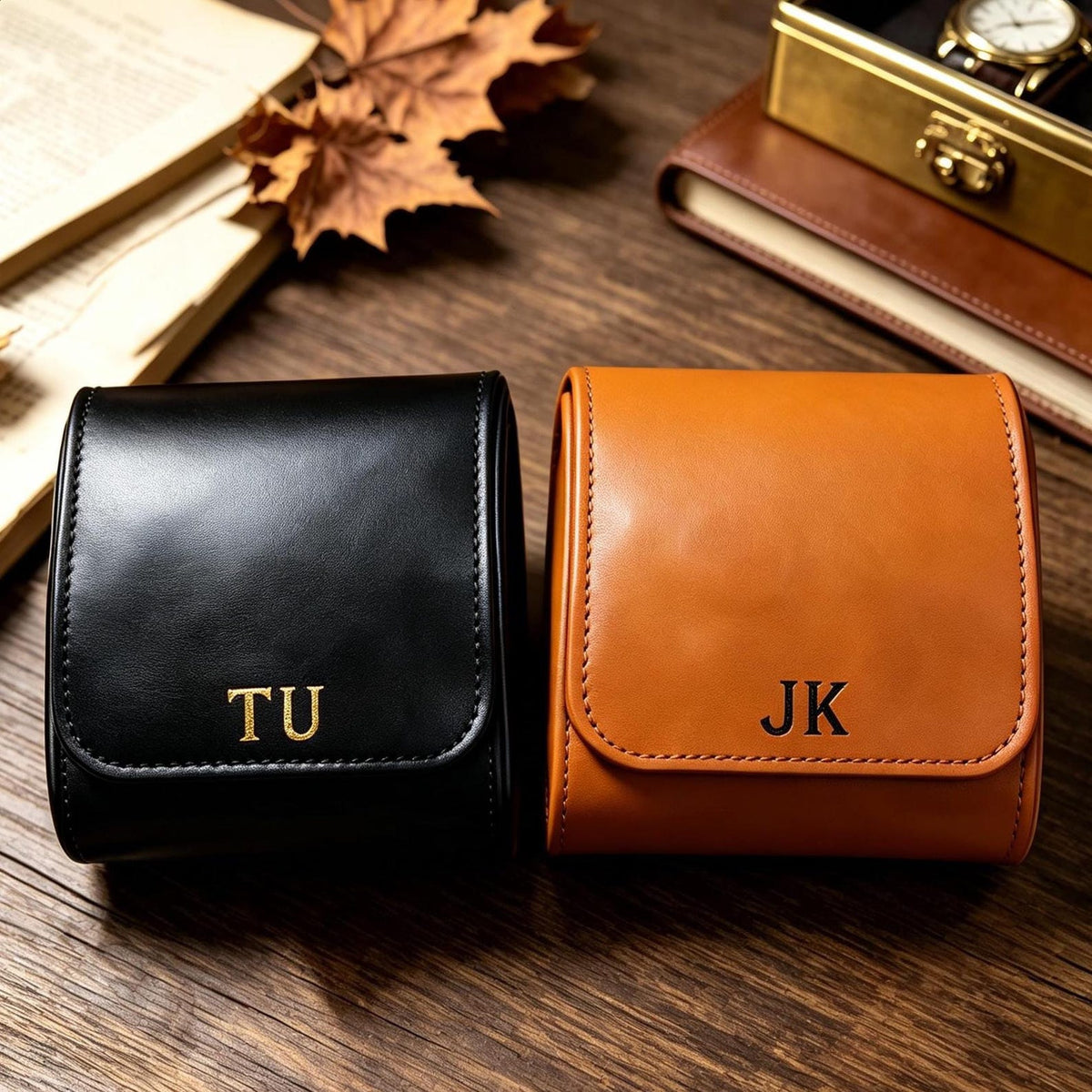Personalized Leather Watch Box, Custom Leather Watch Case, Wedding groomsmen gifts, Custom watch storage, Gift for Men, Christmas Gifts